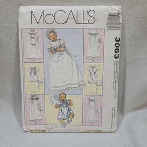 McCalls 3063 Kleinkind Taufkleid & Strampler Schnittmuster ungeschnitten - Bild 1 von 5