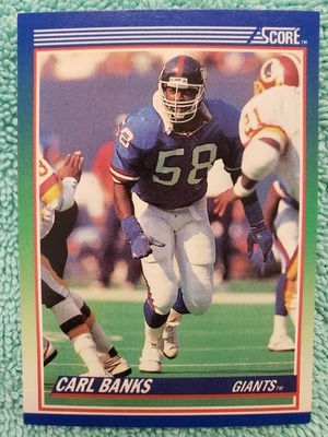 1990 SCORE CARL BANKS #91 NEW YORK GIANTS - Image 1 of 4