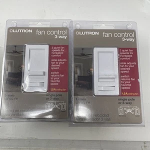 2-pack!! Lutron Skylark SFSQ-FH-WH 3-Speed Fan Control White #266 A1 - Picture 1 of 2