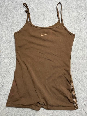 Nike Mameluco Mujer Mediano Marrón Jersey DV0325-259 Logo Borde Atlético Una Pieza Foto 1 de 4