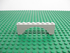 1984 LEGO Old Light Gray   Arch Brick 1 x 8 x 2 King's Castle 6080 #3308