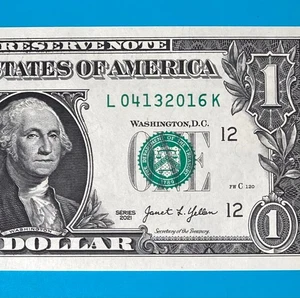 April 13, 2016 (L 04132016 K) BIRTHDAY ANNIVERSARY $1 One Dollar Bill *UNC* - Picture 1 of 4