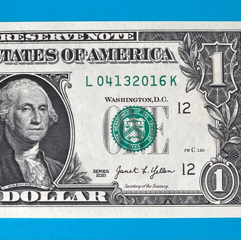 April 13, 2016 (L 04132016 K) BIRTHDAY ANNIVERSARY $1 One Dollar Bill *UNC* - Image 1 of 4