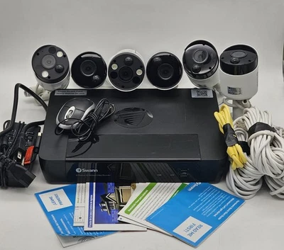Swann 4K 8Channel Security Camera System NVR Recorder NVR-8580 With 6 Cameras - Image 1 of 4
