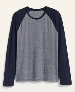 Justice Girls Raglan Long Sleeve Shirt 14/16 Blue Baseball Style Color Block New - Picture 1 of 11