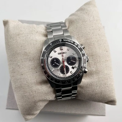 Seiko SSC911 Prospex Speedtimer Solar Chronograph Men's Watch Silver Dial 41.4mm - Image 1 of 4