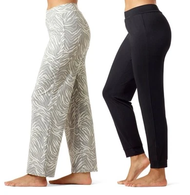 HUE Women's Pure Comfort Sleep Pants 2 Pair Pack, Large NEW - Image 1 of 4