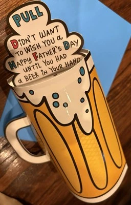 Beer Mug Fathers Day Card Pop Out Up Hallmark - Image 1 of 3