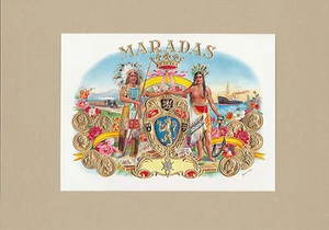 Luxus Farblithographie-Goldprägedruck-"MARADAS"-Mustervorlage Indianer US Depose - Picture 1 of 1