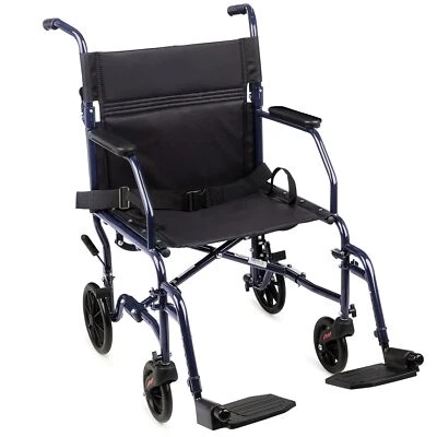 Carex Transport Wheelchair With 19 inch Seat - Folding Transport Chair with F... - Image 1 of 4