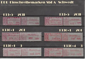 DDR R-Zettel SbPA Einschreibemarken Schwedt 1330 133 postfrisch ** LOT - Bild 1 von 1