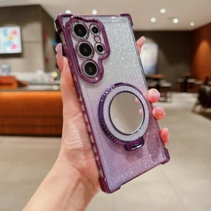 Gradient Sequins Holder Phone Case For Samsung S24 S23 Ultra A55 A35 A54 A34 A25 - Picture 1 of 19