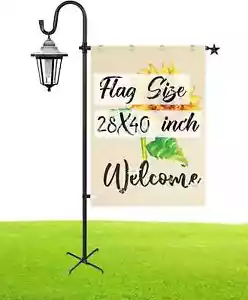 Upgraded Garden Flag Holder Stand with Shepherd Hook for 28'' x 40'' Flags 60" - Picture 1 of 4
