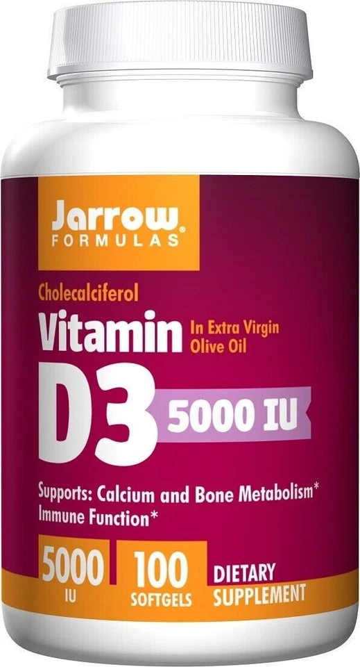 100 x Jarrow Formulas Vitamin D3, 5000 IU Softgels - Image 1 of 1