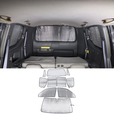 Window Sunshade Visors Full Set UV Block Cover For Toyota Land Cruiser 2003-2009 Foto 1 de 4