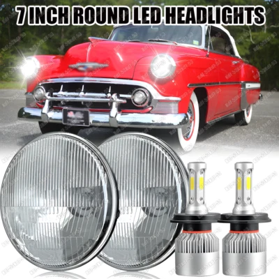 2X Faros LED redondos de 7"" para Chevrolet Bel Air 1953-1957/150/210 Impala Ford Foto 1 de 4