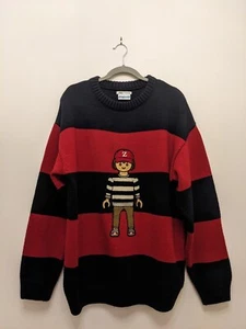 Zara Men Playmobil Collab Jumper Pullover Red Blue Stripes Size XL - Picture 1 of 5