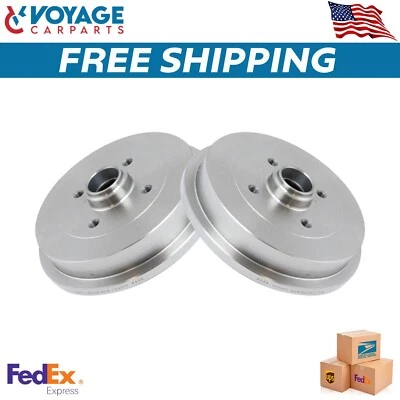 New Rear Brake Drum Pair Set Kit LH Side Left & RH Side Right For 84-99 Audi VW - Image 1 of 4
