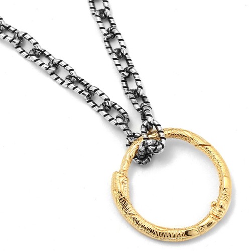 Collana Gucci Anello Serpente Oro 461997 08202 8170 Donna Argento Oro con Scatola