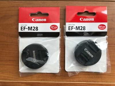 [Unused] Canon EF-M28 Original Front Lens Cap × 2 For EF-M28mm F3.5 Macro IS STM - Image 1 of 2