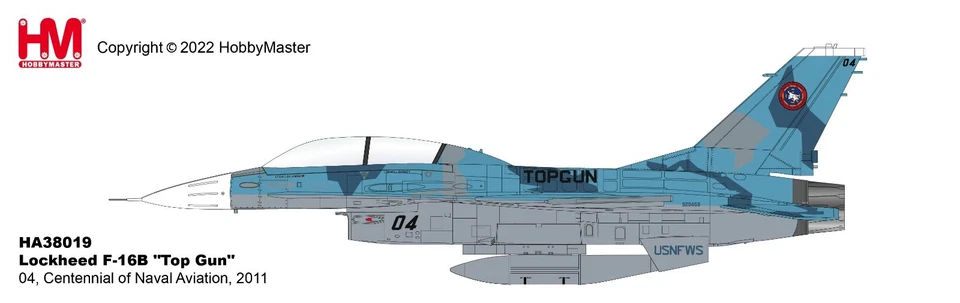 Hobby Master HA38019, Lockheed F-16B "TopGun" 04, Centennial of Naval, 1:72 - Image 1 of 1