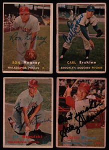 1957 Topps #254 Ron Negray SIGNED PSA DNA BAS Beckett Pre-Cert Phila. Phillies