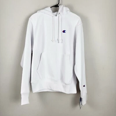 Sudadera con capucha Champion tejido inverso para hombre talla S blanca Foto 1 de 4