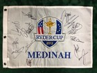Team Europe Fully Signed 2012 MEDINAH Ryder Cup Golf Flag D Autograph AFTAL COA