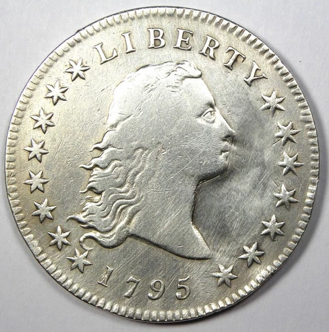 1795 Flowing Hair Silver Dollar $1 - NGC Altered Surface (Repaired) - Rare Coin! Cover
