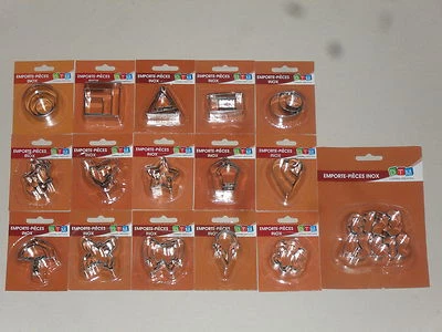Emporte pièce inox pour fimo, poterie, pâte à sel, pâtisserie forme au choix : - Photo 1/2