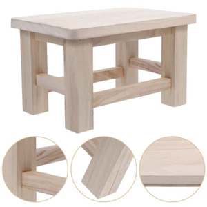 Massivholz kleiner Hocker bequemer kleiner Hocker Fußhocker Pflanzenständer Hocker - Bild 1 von 12