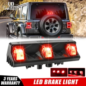 LED RED Third Brake Lights High Mount Stop Lamp for 2018+ Jeep Wrangler JL JLU - Picture 1 of 15