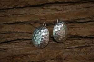 Fine 99 Earrings High Purity Sterling Silver Jewelry 100% Handcrafted Art #158 - Picture 1 of 4