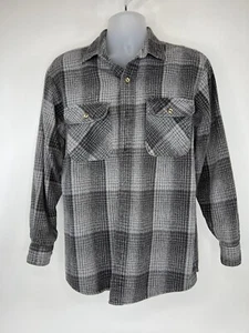 Caterpillar Shirt Heavy No Size Tag See Measurements Plaid Very Soft Flannel - Picture 1 of 5