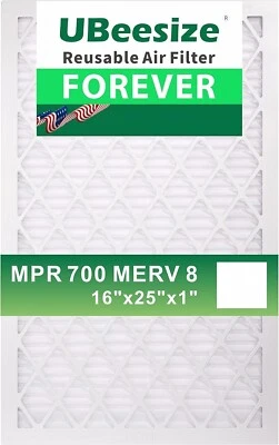 Ubeesize 16x25x1 MERV 8 Pleated Air Filter, Reusable Frame, 9 Pack AC/Furnace - Image 1 of 4