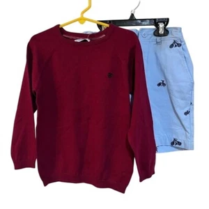 Hanna Anderson/Mayoral Boys 5/6 Sweater and Shorts Bundle - Picture 1 of 5