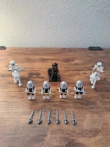 LEGO Custom: Lot of 7 - Skeleton Warrior - Black Knight - Minifigures - Picture 1 of 8