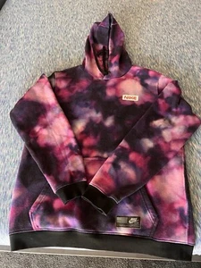 Nike Air Hoodie Men's Large Purple Stargazer Club Fleece Pullover Nasa Tie-Dye - Picture 1 of 4
