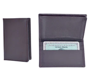 Cartera plegable de cuero para hombre con soporte para tarjeta de identificación con tarjeta de crédito bolso plegable - Imagen 1 de 1