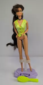 Barbie vintage 1994 taglio e stile bruna Teresa capelli lunghi giallo fluo Mattel - Foto 1 di 10