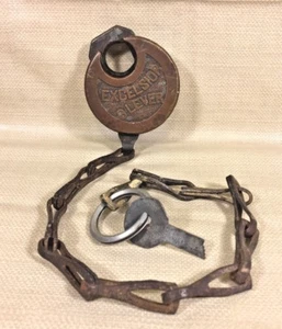 Antigua cerradura Excelsior 6 palancas con llave ¡Funciona! - Imagen 1 de 8