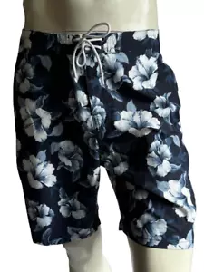 Abercrombie Fitch Tropical Blue Floral Board Shorts Swim Mens 32" - Picture 1 of 6