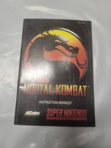 Super Nintendo SNES Manual Only Mortal Kombat - Picture 1 of 2