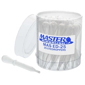 25 Disposable Plastic PIPETTE EYE DROPPERS Transfer Liquids Mix Airbrush Paint - Picture 1 of 4