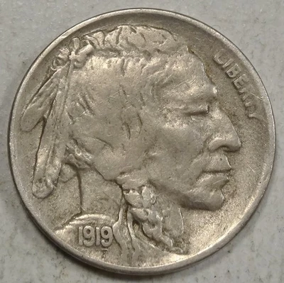 1919-D Buffalo Nickel, Choice Very Fine+, Tough Coin   1118-21 - Image 1 of 4