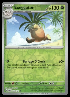 Pokemon SV08: Surging Sparks #003/191 Exeggutor HOLO - Image 1 of 2