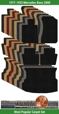 Juego de alfombrillas Ultimat personalizadas para Mercedes-Benz 300D 1977-1993 (5 piezas) #XTJ Foto 1 de 4