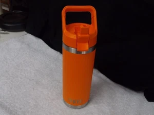 Orange YETI Flip Spout 18oz Water Bottle Tumbler With Straw - Picture 1 of 9