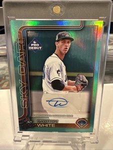 2025 Topps Pro Debut THOMAS WHITE Aqua Foil Auto # /75 🔥 Marlins - Picture 1 of 4