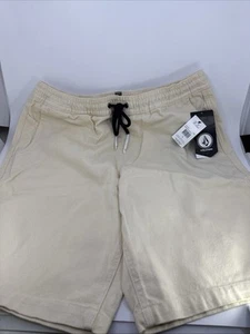 Volcom Men's Rainer EW 20" Cream Durable Cotton Canvas Shorts Size L - Picture 1 of 14